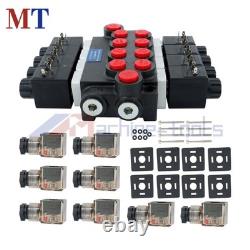 Valve directionnelle hydraulique à 4 tiroirs 13 GPM 12 V CC 3600 PSI Kit