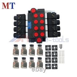 Valve directionnelle hydraulique à 4 tiroirs 13 GPM 12 V CC 3600 PSI Kit