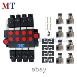 Valve directionnelle hydraulique à 4 tiroirs 13 GPM 12 V CC 3600 PSI Kit