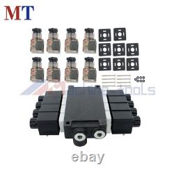 Valve directionnelle hydraulique à 4 tiroirs 13 GPM 12 V CC 3600 PSI Kit