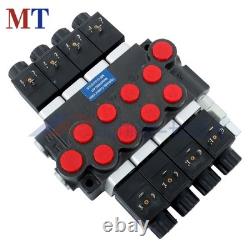 Valve directionnelle hydraulique à 4 tiroirs 13 GPM 12 V CC 3600 PSI Kit