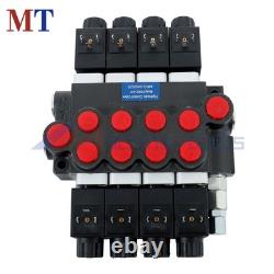 Valve directionnelle hydraulique à 4 tiroirs 13 GPM 12 V CC 3600 PSI Kit