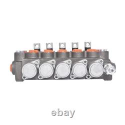 Valve directionnelle hydraulique à 5 tiroirs, 11 GPM, ports SAE, 3625 PSI, pour tracteurs et chargeuses