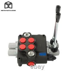 Valve directionnelle hydraulique manuelle à 2 tiroirs, 32 GPM, 3600 PSI