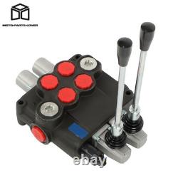Valve directionnelle hydraulique manuelle à 2 tiroirs, 32 GPM, 3600 PSI