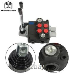 Valve directionnelle hydraulique manuelle à 2 tiroirs, 32 GPM, 3600 PSI