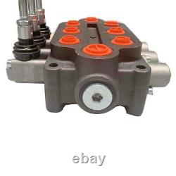 Van 3 Spool Hydraulic Directional Control Valve 25gpm 3000PSI Double Acting Cylinder