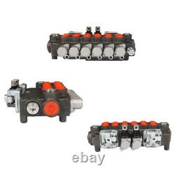 Vanne de Contrôle Directionnel Hydraulique 6 Bobines 21GPM Vanne Hydraulique à Double Action
