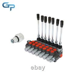 Vanne de Contrôle Directionnel Hydraulique 7 Spools 3600PSI 13GPM + Bouchon de Conversion