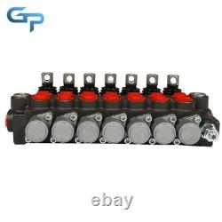 Vanne de Contrôle Directionnel Hydraulique 7 Spools 3600PSI 13GPM + Bouchon de Conversion