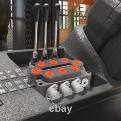 Vanne de Contrôle Directionnel Hydraulique Tracteur Chargeur Double Effet 3 Bobines 25 GPM