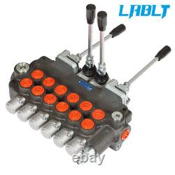 Vanne de commande directionnelle de rétrochargeur hydraulique LABLT à 2 joysticks 21 GPM 6 voies