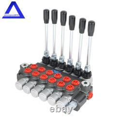 Vanne de commande directionnelle hydraulique 6 tiroirs 11 GPM 3600 PSI réglable + conversion