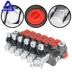 Vanne de commande directionnelle hydraulique 6 tiroirs 11 GPM 3600 PSI réglable + conversion