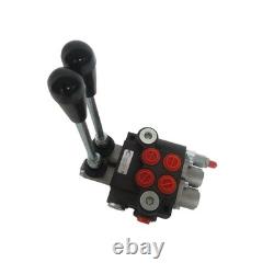 Vanne de commande directionnelle hydraulique à 2 tiroirs, vanne d’inversion, 13 GPM