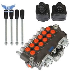 Vanne de commande directionnelle hydraulique à 6 bobines pour rétrochargeuse avec 2 joysticks, 21 GPM