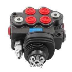 Vanne de commande directionnelle hydraulique à joystick 2 tiroirs 10 GPM 4000 PSI LV22RFSTKAB