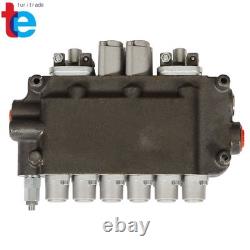 Vanne de commande directionnelle pour pelle rétro hydraulique 21 GPM avec joysticks / conversion 6 tiroirs