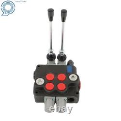 Vanne de commande hydraulique robuste à 2 tiroirs, 32 GPM, 3600 PSI Vanne de commande hydraulique robuste à 2 tiroirs, 32 GPM, 3600 PSI