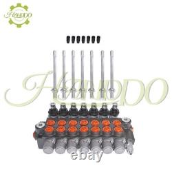 Vanne de commande monobloc hydraulique à double effet, 7 tiroirs, 11 GPM + bouchon de conversion