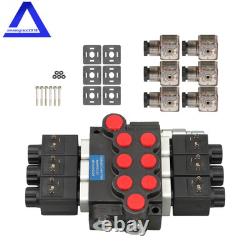 Vanne de contrôle directionnel électromagnétique monobloc hydraulique 3 voies, 13 GPM, 12V DC