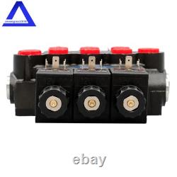 Vanne de contrôle directionnel électromagnétique monobloc hydraulique 3 voies, 13 GPM, 12V DC