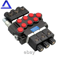 Vanne de contrôle directionnel électromagnétique monobloc hydraulique 3 voies, 13 GPM, 12V DC