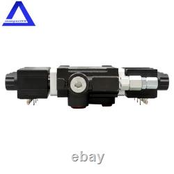 Vanne de contrôle directionnel électromagnétique monobloc hydraulique 3 voies, 13 GPM, 12V DC