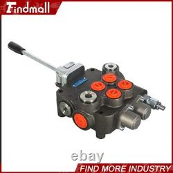 Vanne de contrôle directionnel hydraulique 21GPM 2 voies avec joystick et prise de conversion