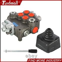 Vanne de contrôle directionnel hydraulique 21GPM 2 voies avec joystick et prise de conversion