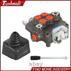 Vanne de contrôle directionnel hydraulique 21GPM 2 voies avec joystick et prise de conversion