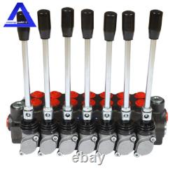 Vanne de contrôle directionnel hydraulique 3600PSI, vérin à double effet, 7 distributeurs, 13GPM