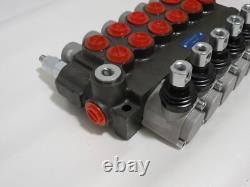 Vanne de contrôle directionnel hydraulique Findmall 6 bobines 13 GPM 3600 PSI Neuf ÉTAT TEL QUEL