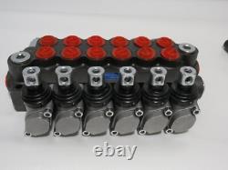 Vanne de contrôle directionnel hydraulique Findmall 6 bobines 13 GPM 3600 PSI Neuf ÉTAT TEL QUEL