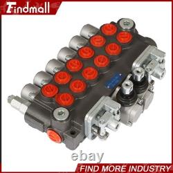 Vanne de contrôle directionnel hydraulique Findmall 6 voies, 11 GPM + Plug de conversion