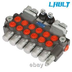 Vanne de contrôle directionnel hydraulique LABLT pour rétrochargeuse 6 circuits 11 GPM SAE 2 manettes