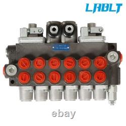 Vanne de contrôle directionnel hydraulique LABLT pour rétrochargeuse 6 circuits 11 GPM SAE 2 manettes