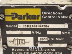 Vanne de contrôle directionnel hydraulique Parker D3ML4B10X4384 2 positions 3000 PSI