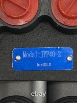 Vanne de contrôle directionnel hydraulique à 2 bobines 11 GPM, bobine pour cylindre à double effet