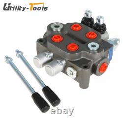 Vanne de contrôle directionnel hydraulique à 2 bobines 25 GPM BSPP pour chargeur de tracteur