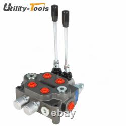 Vanne de contrôle directionnel hydraulique à 2 bobines 25 GPM BSPP pour chargeur de tracteur
