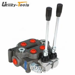 Vanne de contrôle directionnel hydraulique à 2 bobines 25 GPM BSPP pour chargeur de tracteur