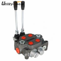 Vanne de contrôle directionnel hydraulique à 2 bobines 25 GPM BSPP pour chargeur de tracteur