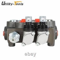 Vanne de contrôle directionnel hydraulique à 2 bobines 25 GPM BSPP pour chargeur de tracteur
