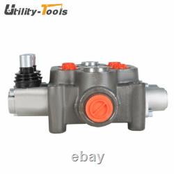 Vanne de contrôle directionnel hydraulique à 2 bobines 25 GPM BSPP pour chargeur de tracteur