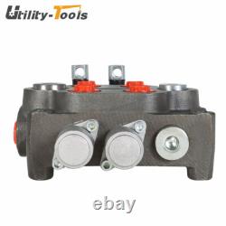 Vanne de contrôle directionnel hydraulique à 2 bobines 25 GPM BSPP pour chargeur de tracteur