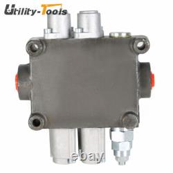 Vanne de contrôle directionnel hydraulique à 2 bobines 25 GPM BSPP pour chargeur de tracteur