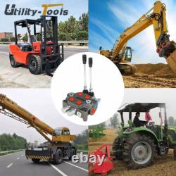 Vanne de contrôle directionnel hydraulique à 2 bobines 25 GPM BSPP pour chargeur de tracteur