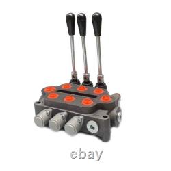 Vanne de contrôle directionnel hydraulique à 3 bobines 25GPM pour chargeur de tracteur avec joystick