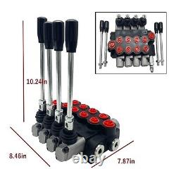 Vanne de contrôle directionnel hydraulique à 4 bobines pour tracteurs/chargeurs, bobine 13 GPM